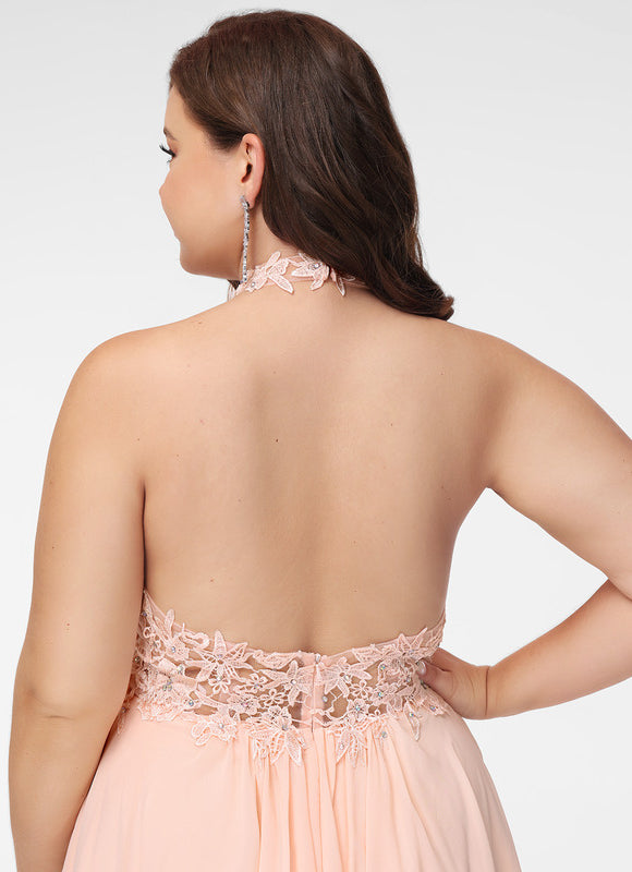 Robe Trapèze Éclat Pêche Rosée - gallery 7