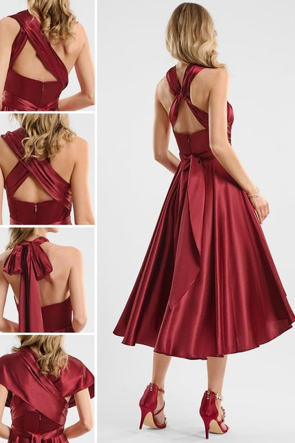Robe Trapèze Satin Raffiné - gallery 1