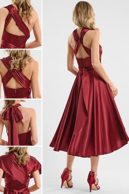 Robe Trapèze Satin Raffiné - gallery 1