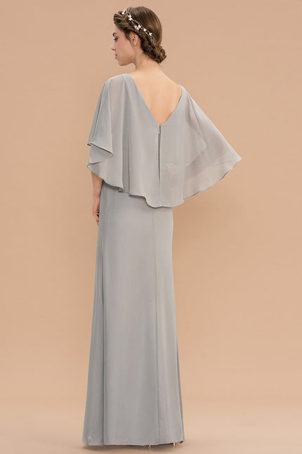 Robe Trapèze Gris Flottant - gallery 5