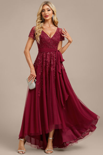 Robe Trapèze Étoile Carmin