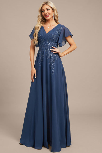 Robe Trapèze Lueur Azurienne - gallery 5