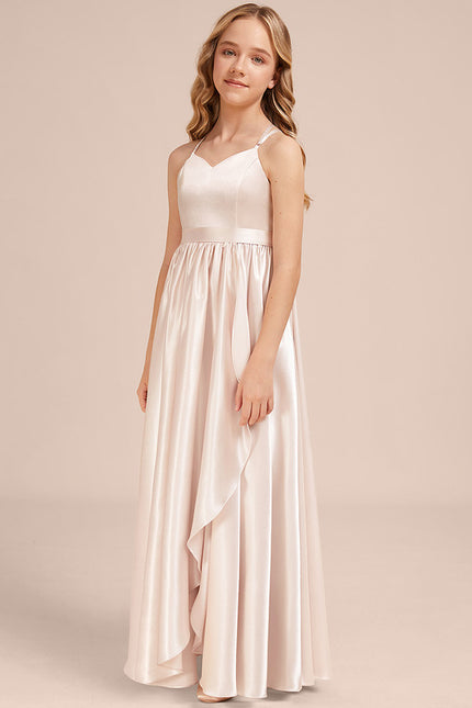 Robe Trapèze Satinée Longue Émeraude