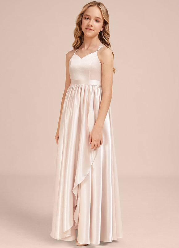 Robe Trapèze Satinée Longue Émeraude