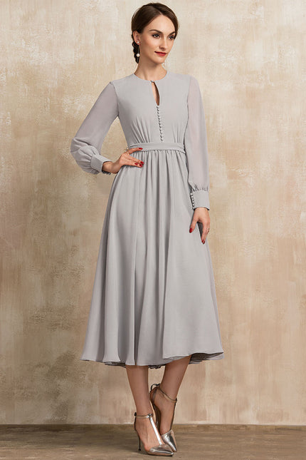 Robe Trapèze Éclat Nuageux - gallery 1