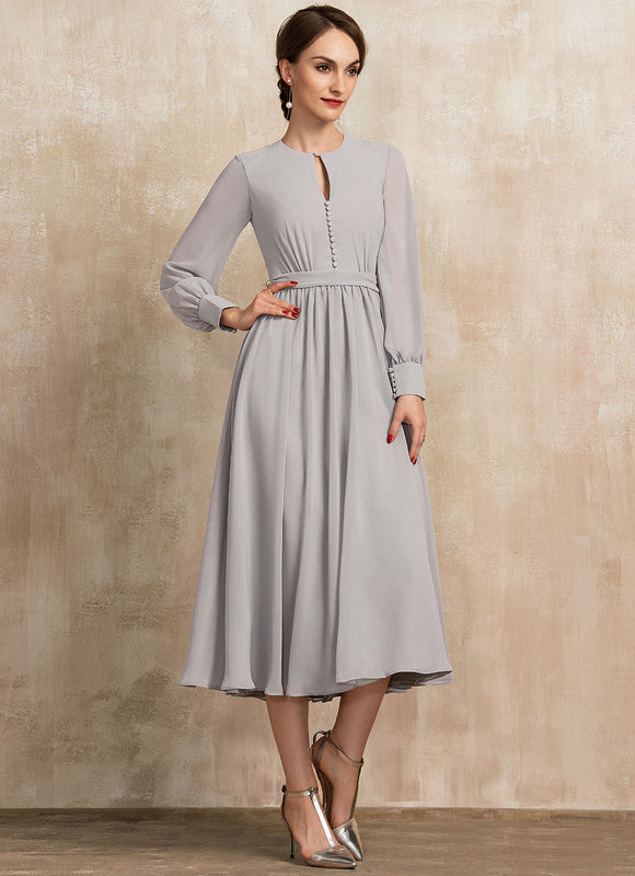 Robe Trapèze Éclat Nuageux - gallery 1