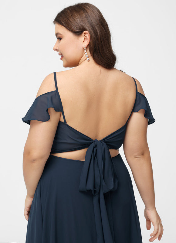 Robe Trapèze Longue Beige Élégante - gallery 8