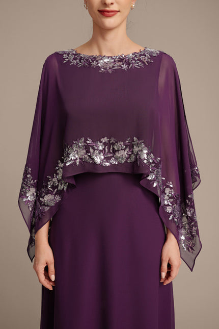 Robe Trapèze Violette Éthérée - gallery 7