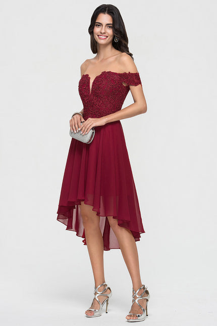 Robe Trapèze Asymétrique Velours - gallery 2