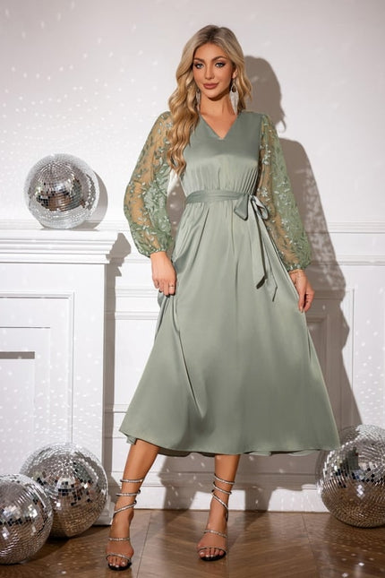 Robe Trapèze Lueur Émeraude