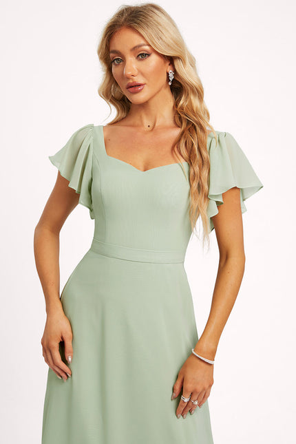 Robe Trapèze Mousseline Fendue - gallery 3