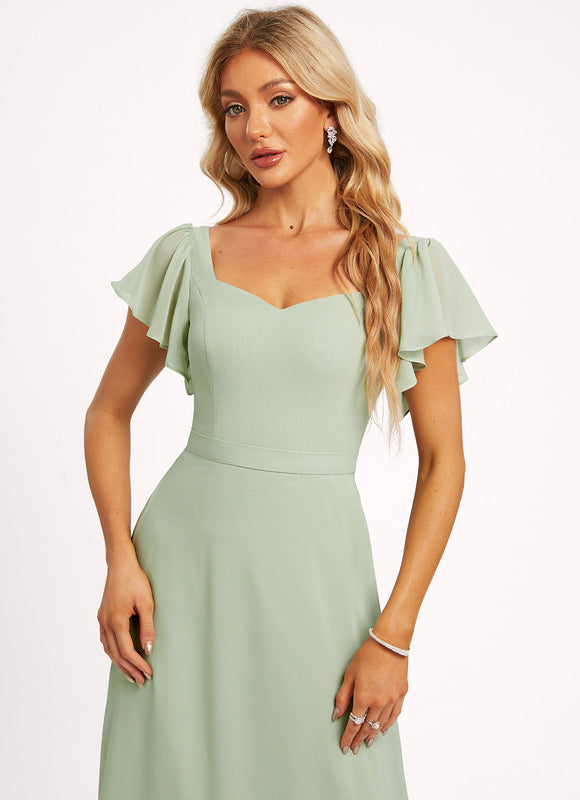 Robe Trapèze Mousseline Fendue - gallery 3