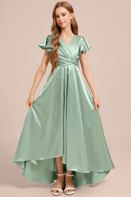 Robe Trapèze Satin Ciel - gallery 3