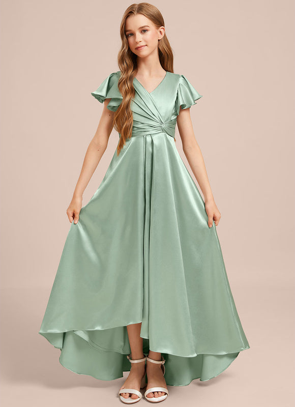 Robe Trapèze Satin Ciel - gallery 3