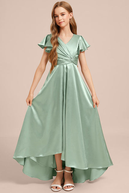 Robe Trapèze Satin Ciel - gallery 3