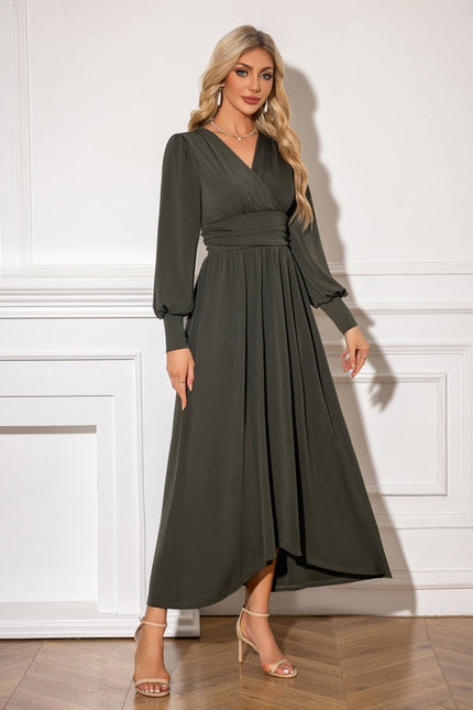 Robe Trapèze Maxi Asymétrique Sage - gallery 5