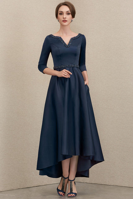 Robe Trapèze Élégance Saphir - gallery 2