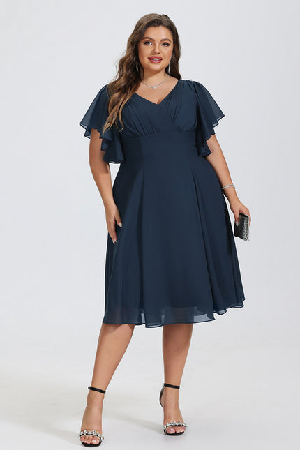 Robe Trapèze Drapé Élégant Chic - gallery 5