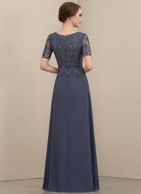 Robe Trapèze Élégance Marine Brodée - gallery 4
