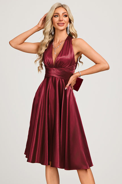 Robe Trapèze Satin Vortex