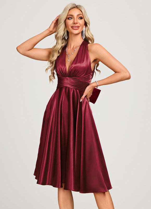 Robe Trapèze Satin Vortex