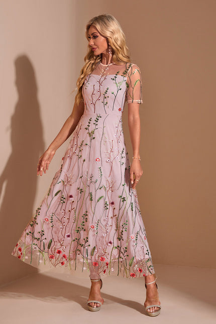 Robe Trapèze Étreinte Florale - gallery 6