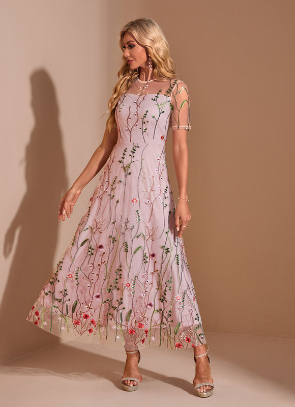 Robe Trapèze Étreinte Florale - gallery 6