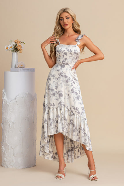 Robe Trapèze Fleurie Élevée - gallery 9
