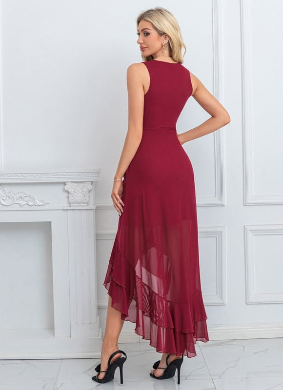 Robe Trapèze Flottante Bordeaux - gallery 3