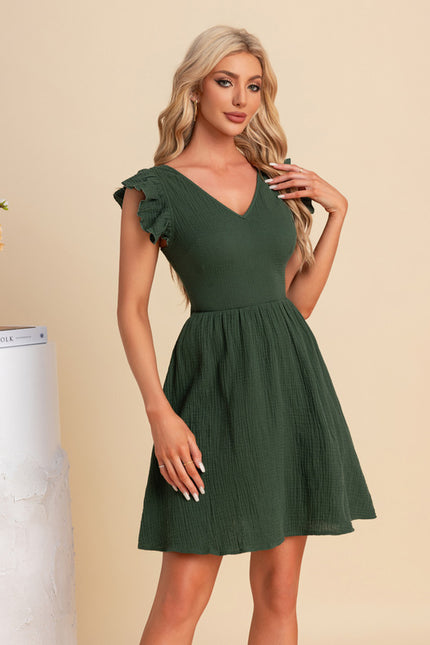Robe Trapèze Verte Chic - gallery 4