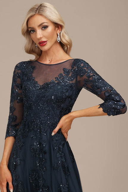 Robe Trapèze Éclat Bleu Nuit - gallery 6