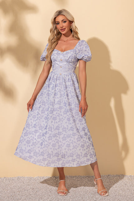 Robe Trapèze Rosée Épanouie