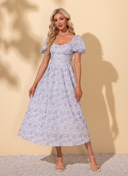 Robe Trapèze Rosée Épanouie