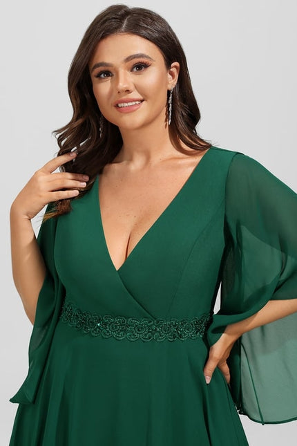 Robe Trapèze Émeraude Envolée - gallery 7