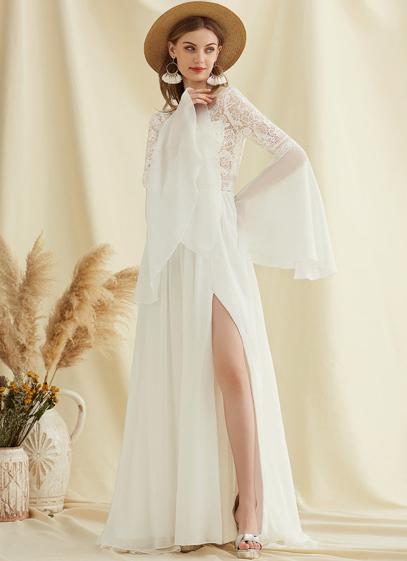 Robe Trapèze Éthérée Satinée - gallery 3