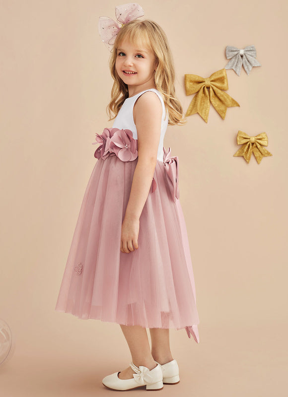 Robe Trapèze Fleur De Satin - gallery 2