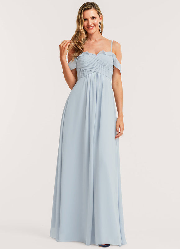 Robe Trapèze Aérienne Céleste - gallery 2