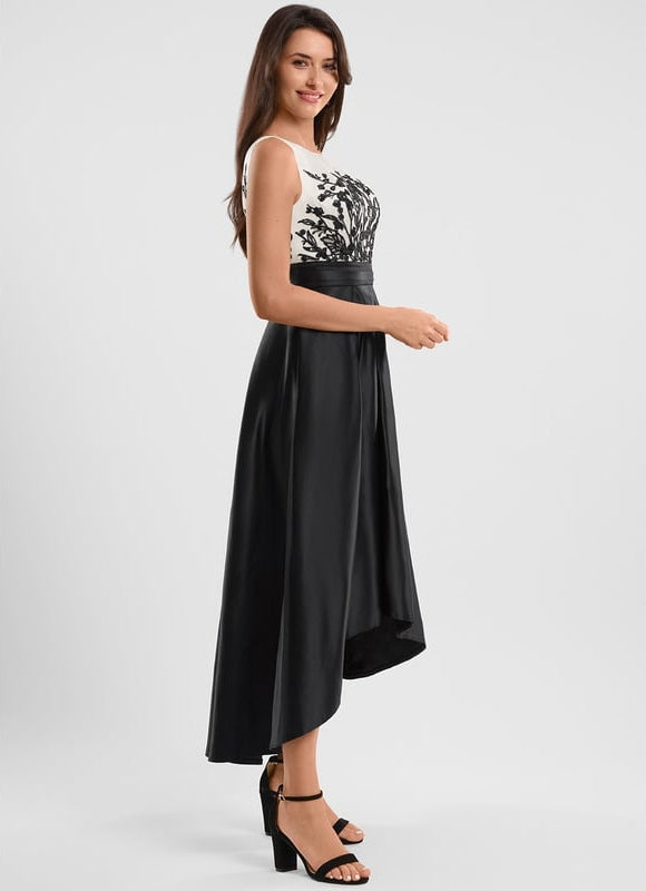 Robe Trapèze Satin Couture - gallery 1