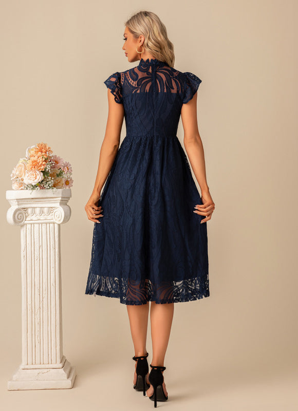 Robe Trapèze Nuit Écarlate - gallery 1