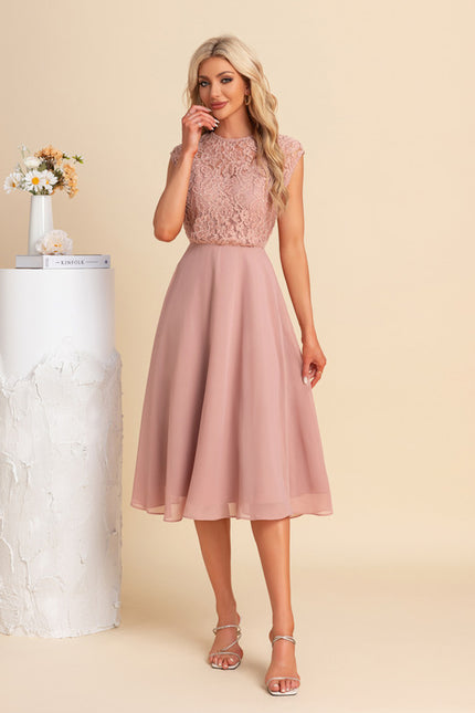 Robe Trapèze Violet Éthéré - gallery 5