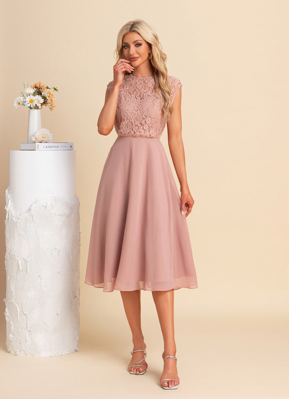 Robe Trapèze Violet Éthéré - gallery 5