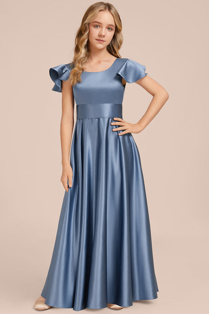 Robe Trapèze Satin Ciel Doux - gallery 4