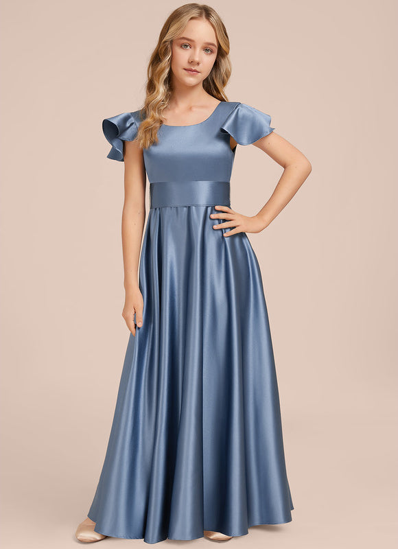 Robe Trapèze Satin Ciel Doux - gallery 4