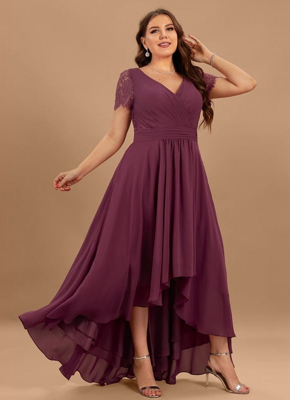 Robe Trapèze Vaporeuse Prunelle - gallery 9