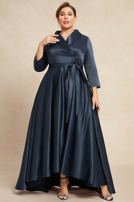 Robe Trapèze Nuit Satinée Élégante - gallery 9