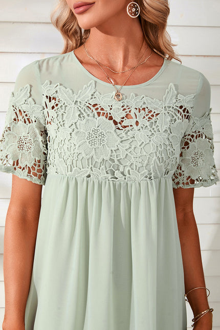 Robe Trapèze Brise De Dentelle - gallery 1