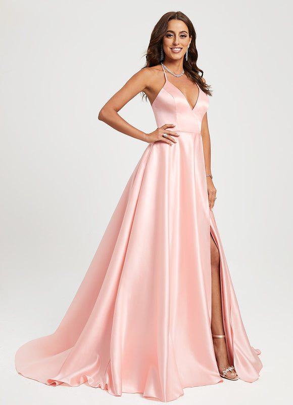 Robe Trapèze Satin Royal - gallery 2