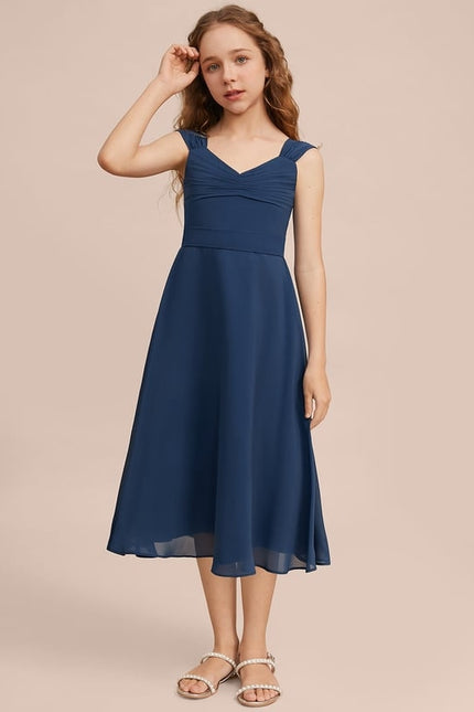 Robe Trapèze Bleu Céleste - gallery 2