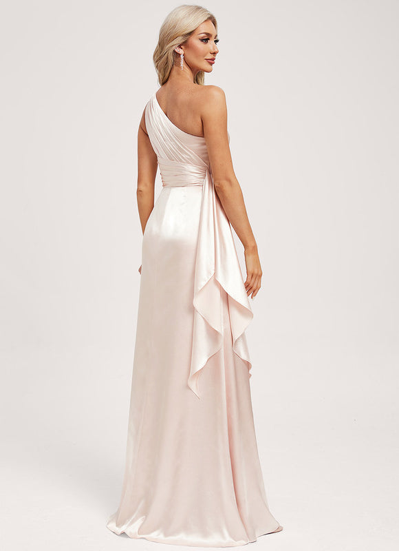 Robe Trapèze Bleu Satiné Élégant - gallery 4
