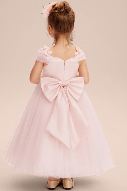Robe Trapèze Rose Pastel À Fleurs 3D - gallery 2